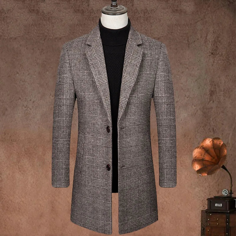 BOLUBAO New Winter Men Wool Blends Coats Quality Brand Men's Fashion Casual Long Section Overcoat Thick Warm Wool Coat Male