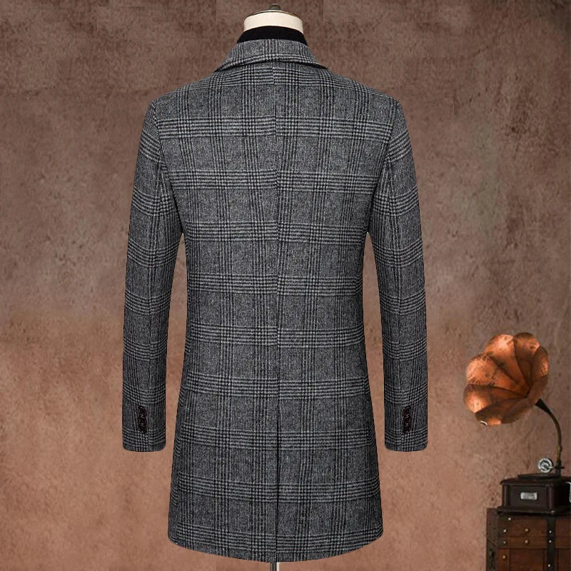 BOLUBAO New Winter Men Wool Blends Coats Quality Brand Men's Fashion Casual Long Section Overcoat Thick Warm Wool Coat Male