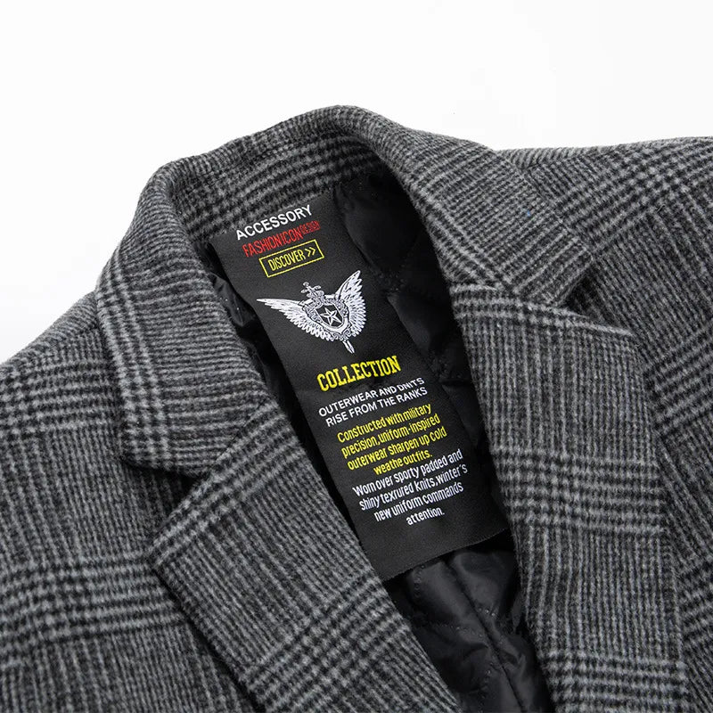 BOLUBAO New Winter Men Wool Blends Coats Quality Brand Men's Fashion Casual Long Section Overcoat Thick Warm Wool Coat Male