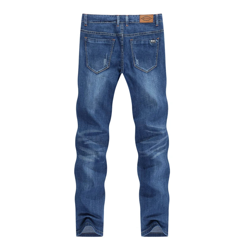 KSTUN Jeans Men Summer 2021 Blue Slim Straight Denim Pants Casual Fashion Men's Trousers Full Length Cowboys Male Jeans Hombre