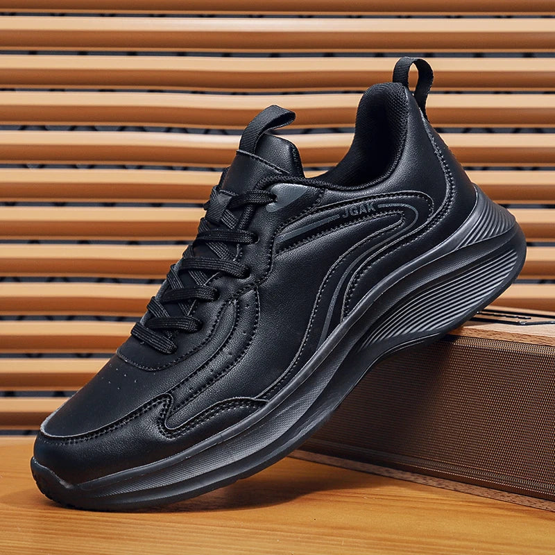 Spring Autumn Mens Leather Casual Sneakers Men Black White Sneakers Cheap Plus Big Size 47 48 49 50 51 52 Dropshipping