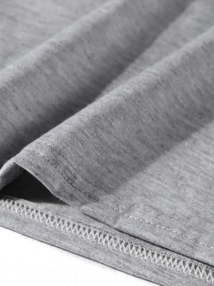 Gray Solid Color Clothing Male T Shirts High Quality New Tshirt Summer Casual Cotton Tops Hip Hop Breathable Tee Clothes