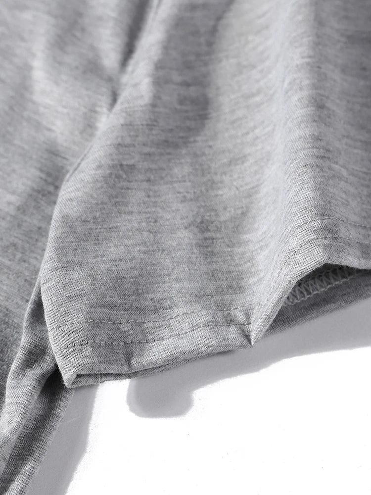 Gray Solid Color Clothing Male T Shirts High Quality New Tshirt Summer Casual Cotton Tops Hip Hop Breathable Tee Clothes