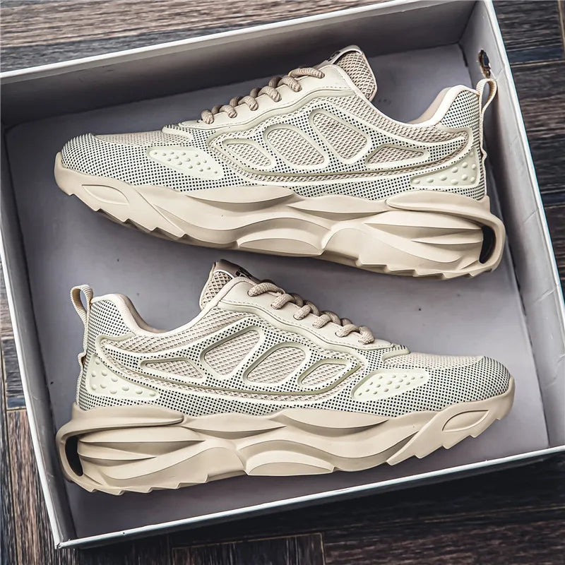 Men Casual Sneakers Elevator Shoes Fashion Breathable Height Increased Shoes For Man Hidden Heels Sport Lift Taller Men
