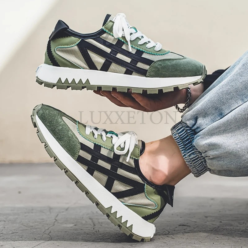 Men Vulcanized Shoes New Lightweight Casual Fashion Sports Outdoor Comfortable Breathable Running Mesh Shoes for Men