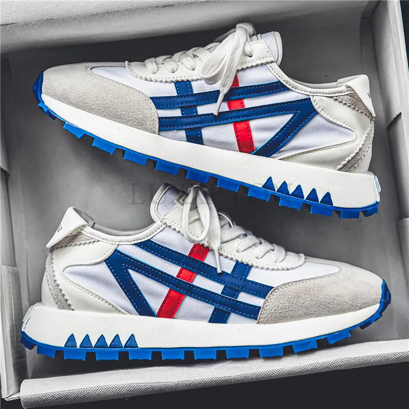 Men Vulcanized Shoes New Lightweight Casual Fashion Sports Outdoor Comfortable Breathable Running Mesh Shoes for Men
