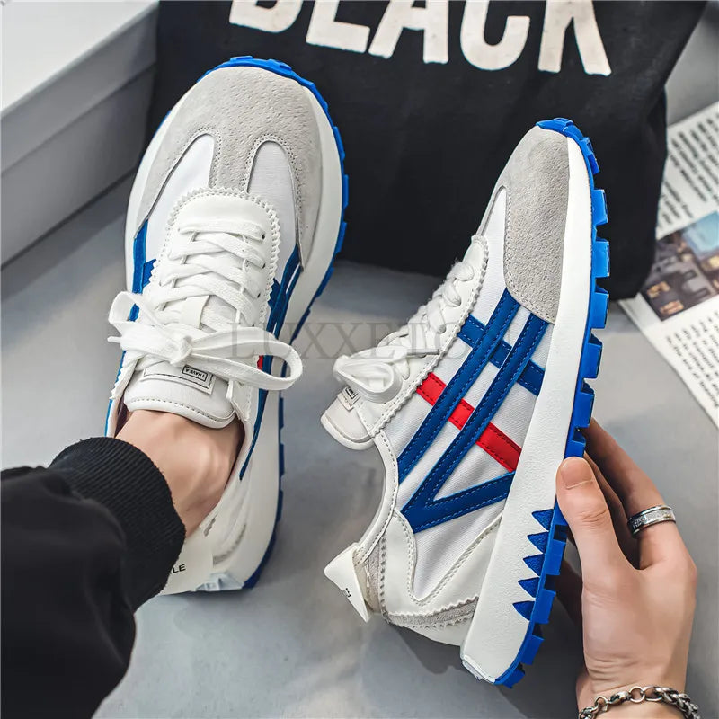 Men Vulcanized Shoes New Lightweight Casual Fashion Sports Outdoor Comfortable Breathable Running Mesh Shoes for Men