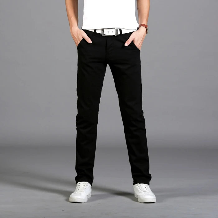 Men's Casual Pants Trendy Brand Straight Pants Slim-Fit All-Match Four Seasons Korean Style for Youth