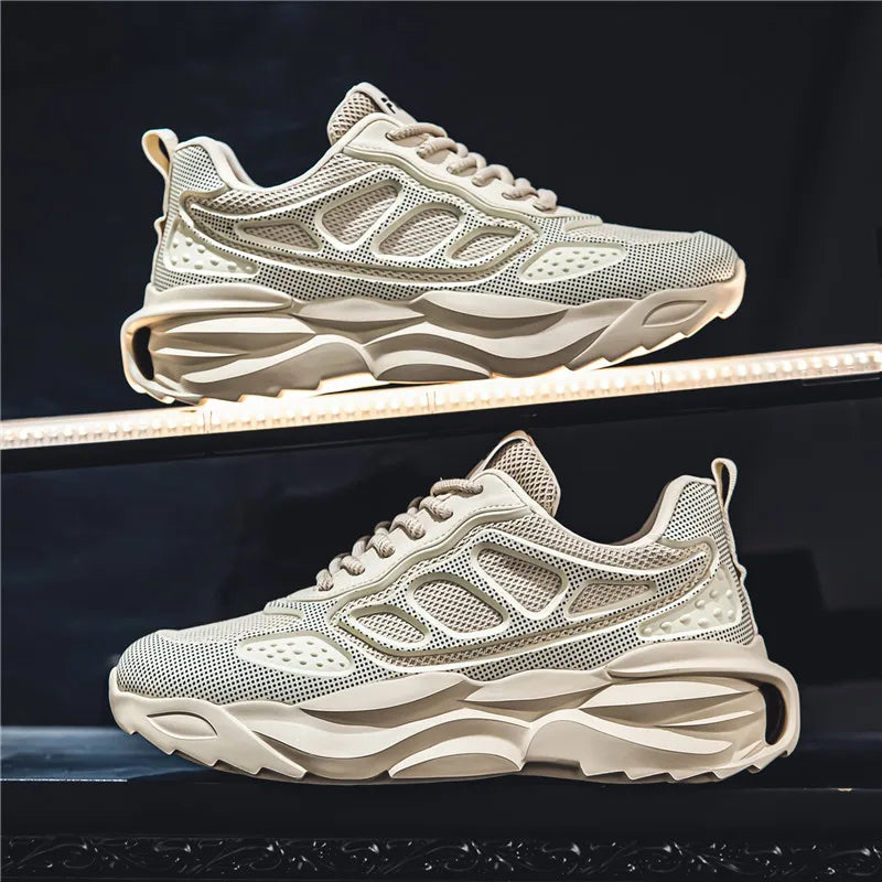 Men Casual Sneakers Elevator Shoes Fashion Breathable Height Increased Shoes For Man Hidden Heels Sport Lift Taller Men