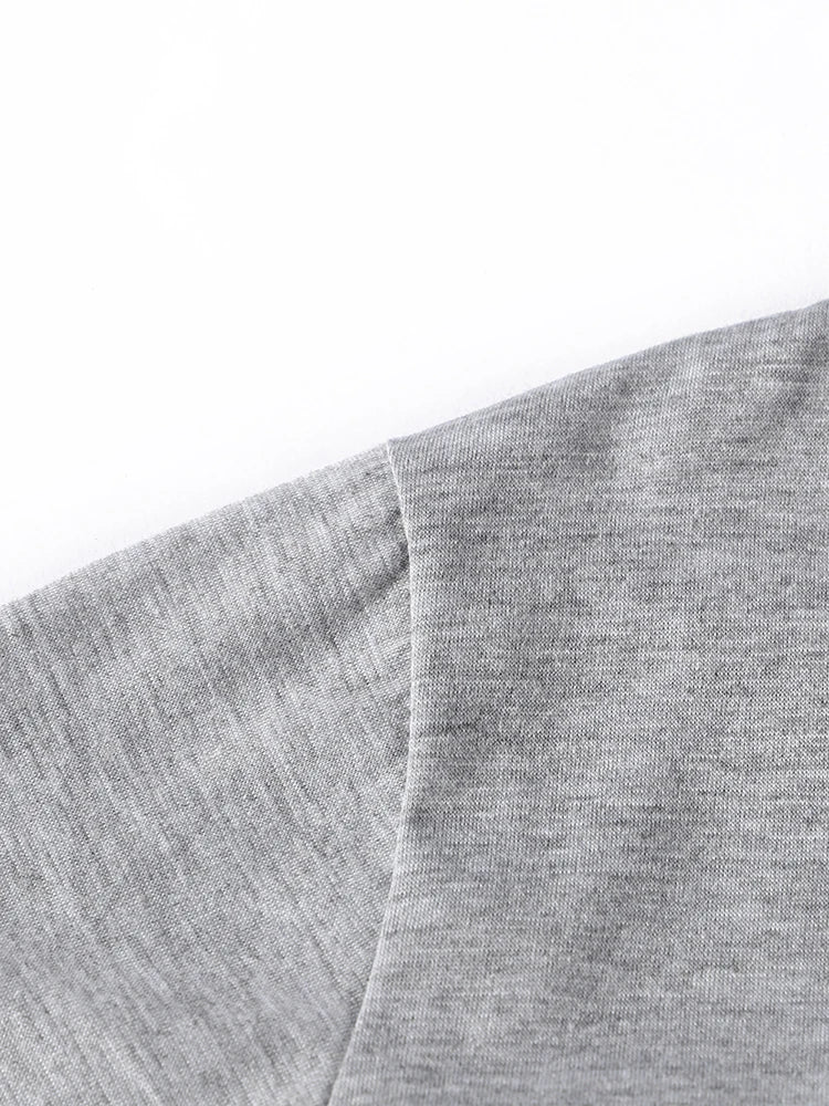 Gray Solid Color Clothing Male T Shirts High Quality New Tshirt Summer Casual Cotton Tops Hip Hop Breathable Tee Clothes