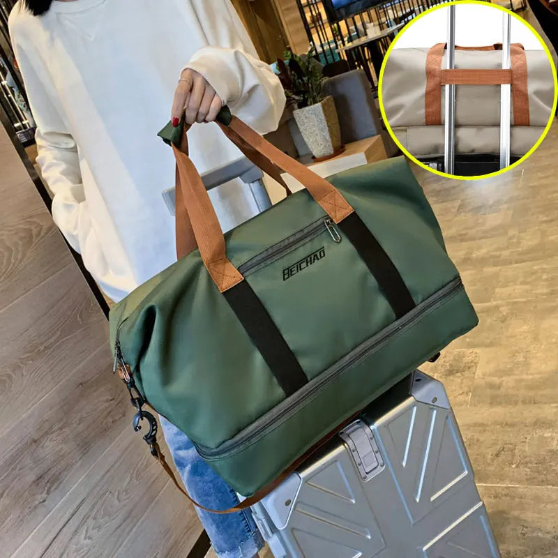 السفر حقيبة قاعة رياضة لمسافات قصيرة الأمتعة المحمولة حقائب اللياقة البدنية الكتف Crossbody حقيبة صدر للرجال حقائب واق من المطر تحمل على حقيبة عطلة نهاية الأسبوع